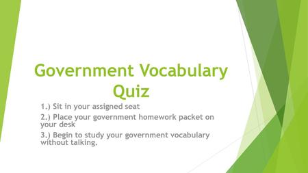 Government Vocabulary Quiz