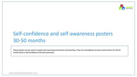 Self-confidence and self-awareness posters months