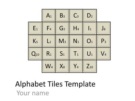Alphabet Tiles Template