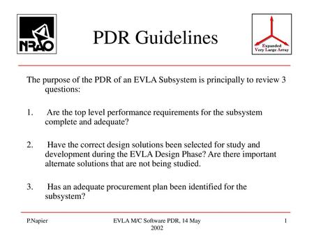 EVLA M/C Software PDR, 14 May 2002