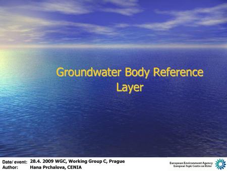 Groundwater Body Reference Layer‏