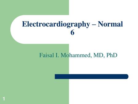 Electrocardiography – Normal 6