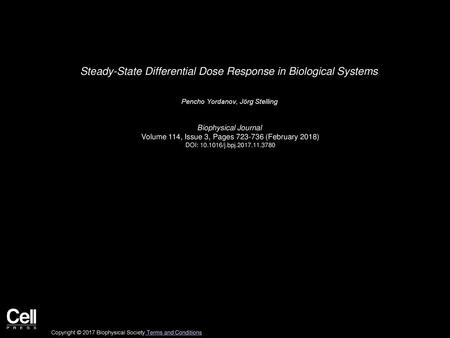 Steady-State Differential Dose Response in Biological Systems