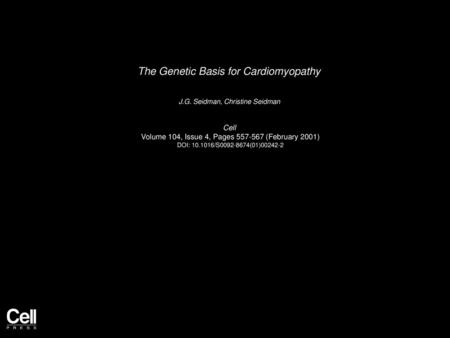 The Genetic Basis for Cardiomyopathy