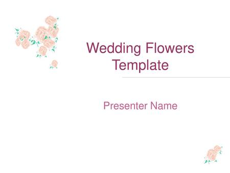 Wedding Flowers Template