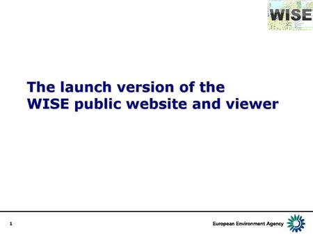 The launch version of the WISE public website and viewer