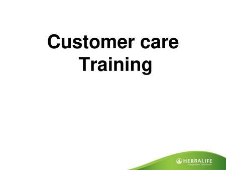 Customer care Training