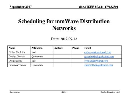 Scheduling for mmWave Distribution Networks