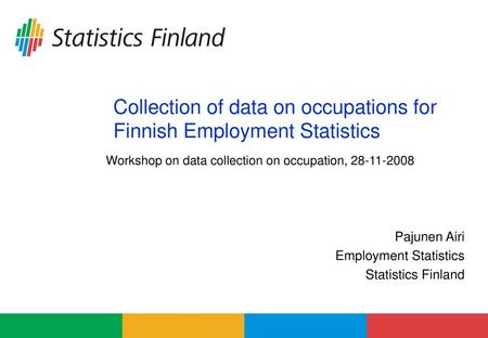 Collection of data on occupations for Finnish Employment Statistics