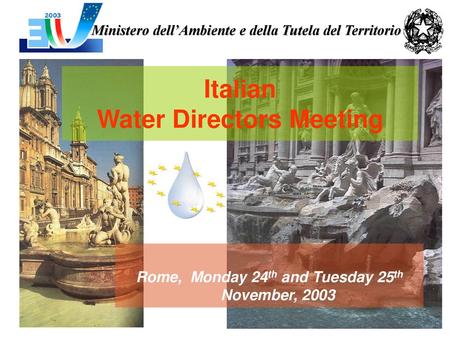 Italian Water Directors Meeting