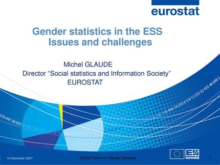 Gender statistics in the ESS Issues and challenges