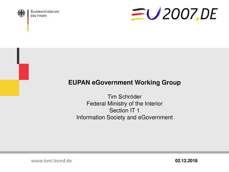 EUPAN eGovernment Working Group