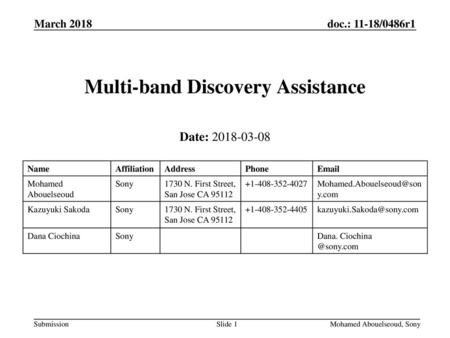 Multi-band Discovery Assistance