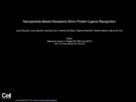 Nanoparticle-Based Receptors Mimic Protein-Ligand Recognition