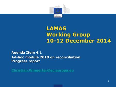 LAMAS Working Group December 2014