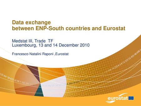 Data exchange between ENP-South countries and Eurostat