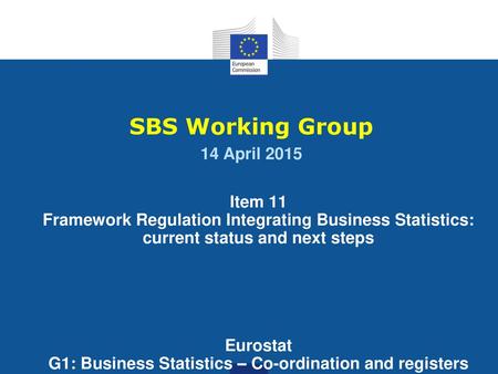 SBS Working Group 14 April 2015