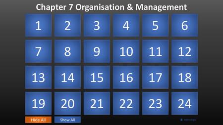Chapter 7 Organisation & Management