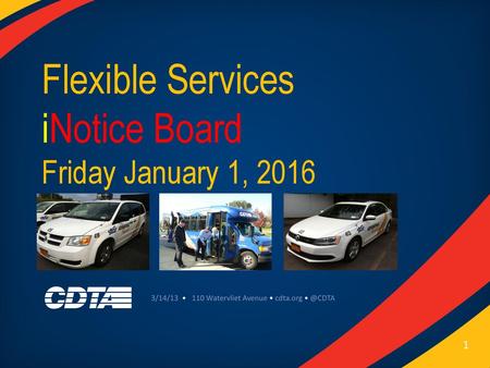 Flexible Services iNotice Board Friday January 1, 2016