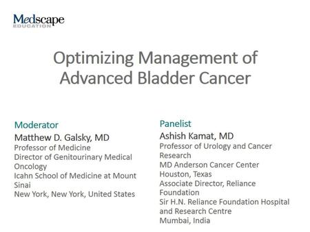 Optimizing Management of Advanced Bladder Cancer
