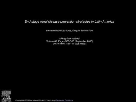 End-stage renal disease prevention strategies in Latin America