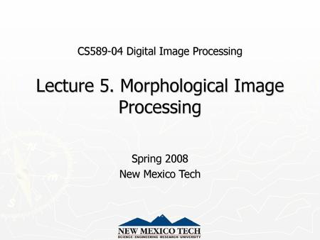 CS Digital Image Processing Lecture 5