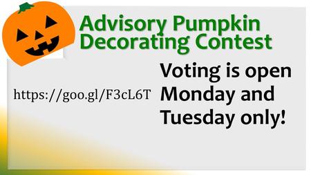 Advisory Pumpkin Decorating Contest