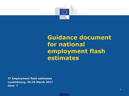 Guidance document for national employment flash estimates