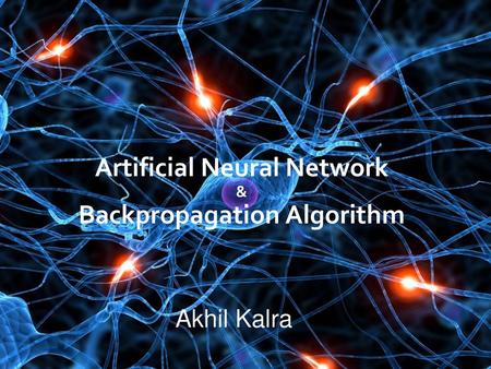 Artificial Neural Network & Backpropagation Algorithm