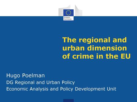 The regional and urban dimension of crime in the EU