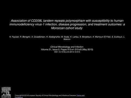 Association of CD209L tandem repeats polymorphism with susceptibility to human immunodeficiency virus-1 infection, disease progression, and treatment.