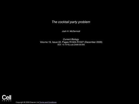 The cocktail party problem
