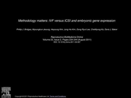 Methodology matters: IVF versus ICSI and embryonic gene expression