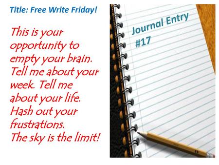 Title: Free Write Friday!