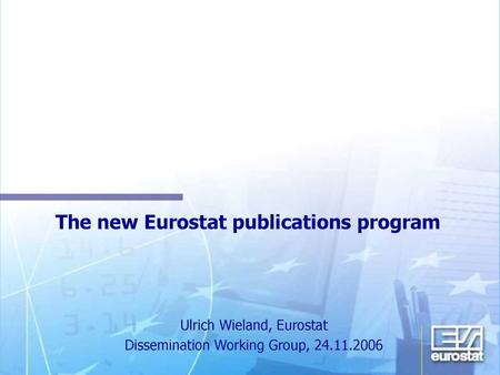 The new Eurostat publications program