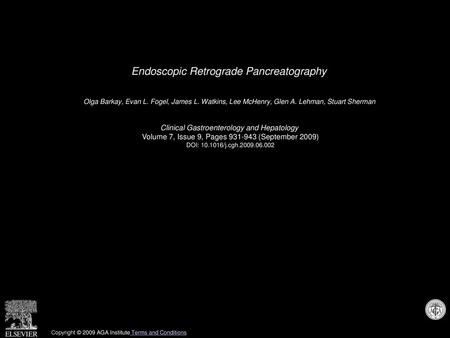 Endoscopic Retrograde Pancreatography