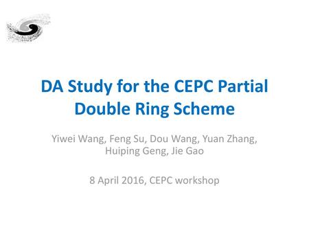 DA Study for the CEPC Partial Double Ring Scheme