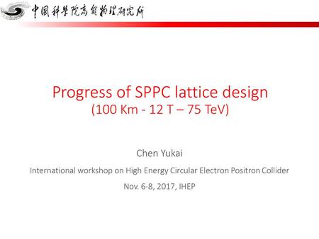 Progress of SPPC lattice design