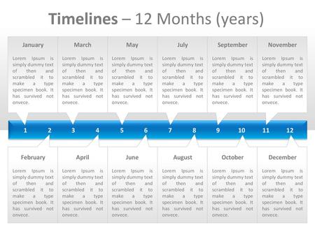 Timelines – 12 Months (years)