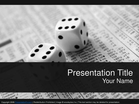 Presentation Title Your Name