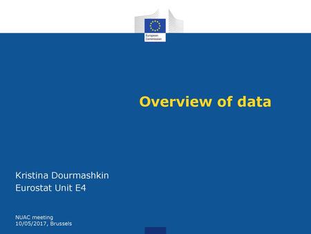 Kristina Dourmashkin Eurostat Unit E4