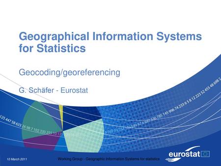 Working Group - Geographic Information Systems for statistics