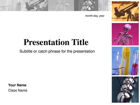 Subtitle or catch phrase for the presentation