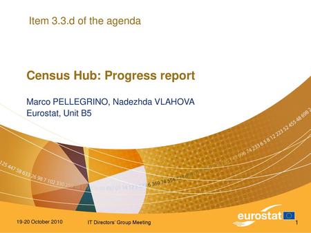 Census Hub: Progress report