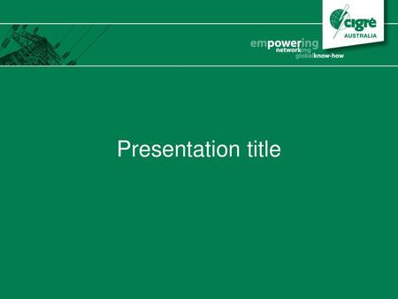 Presentation title.