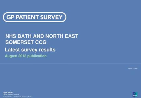 NHS BATH AND NORTH EAST SOMERSET CCG