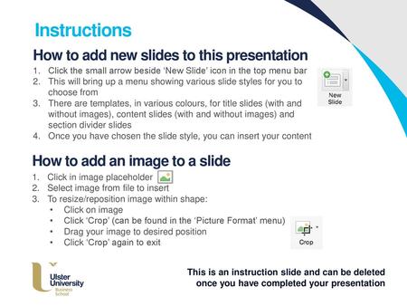 Instructions How to add new slides to this presentation