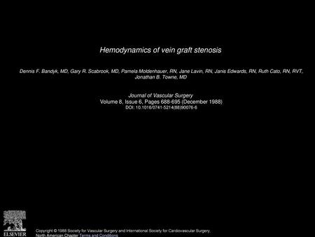 Hemodynamics of vein graft stenosis