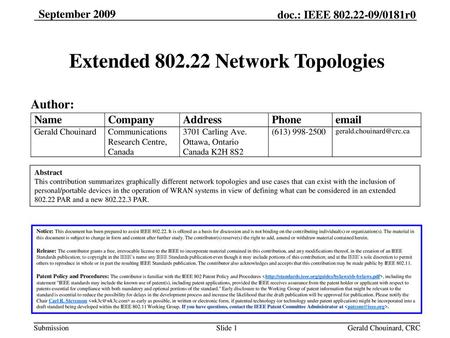 Extended Network Topologies
