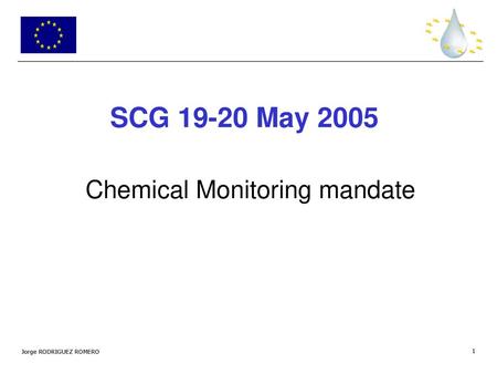 Chemical Monitoring mandate